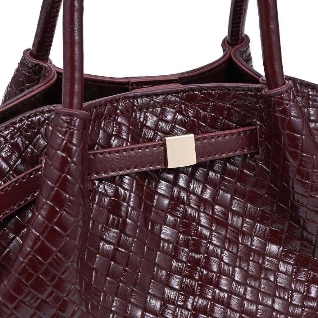 The Marabella Crossbody - Burgundy Woven