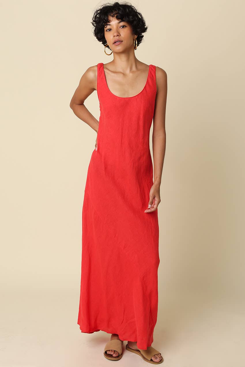 The Scarlett Linen Maxi Dress (Pre-Order)