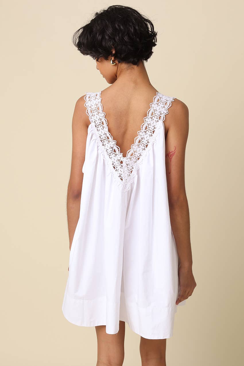 The Elise Lace Mini Dress (Pre-Order)